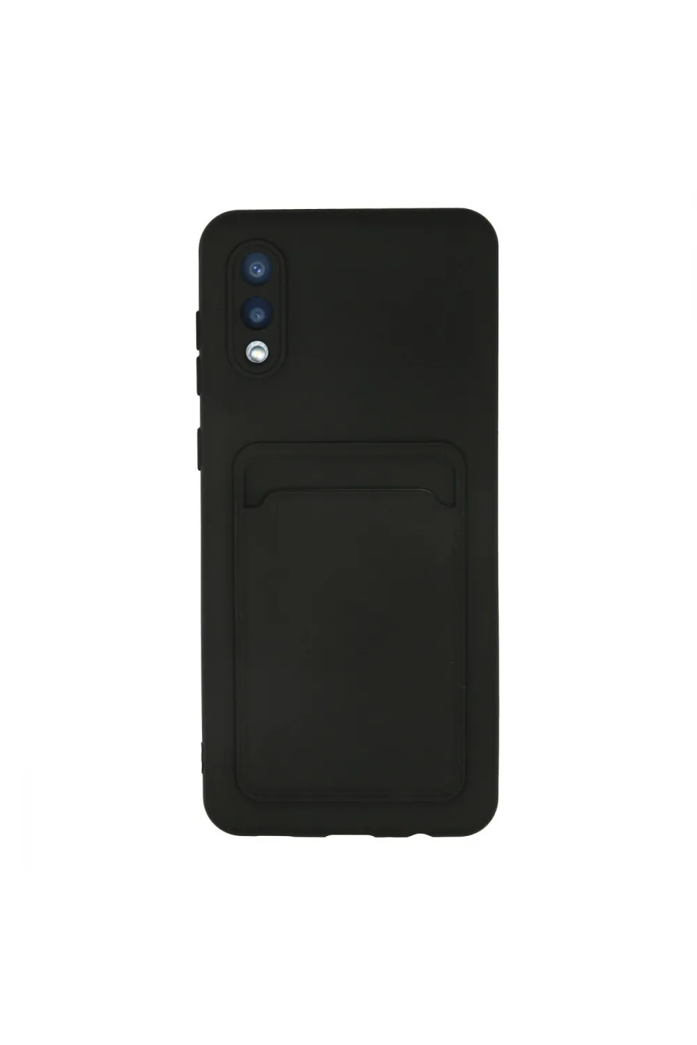 Samsung Galaxy A02 Kılıf Kelvin Kartvizitli Silikon - Siyah
