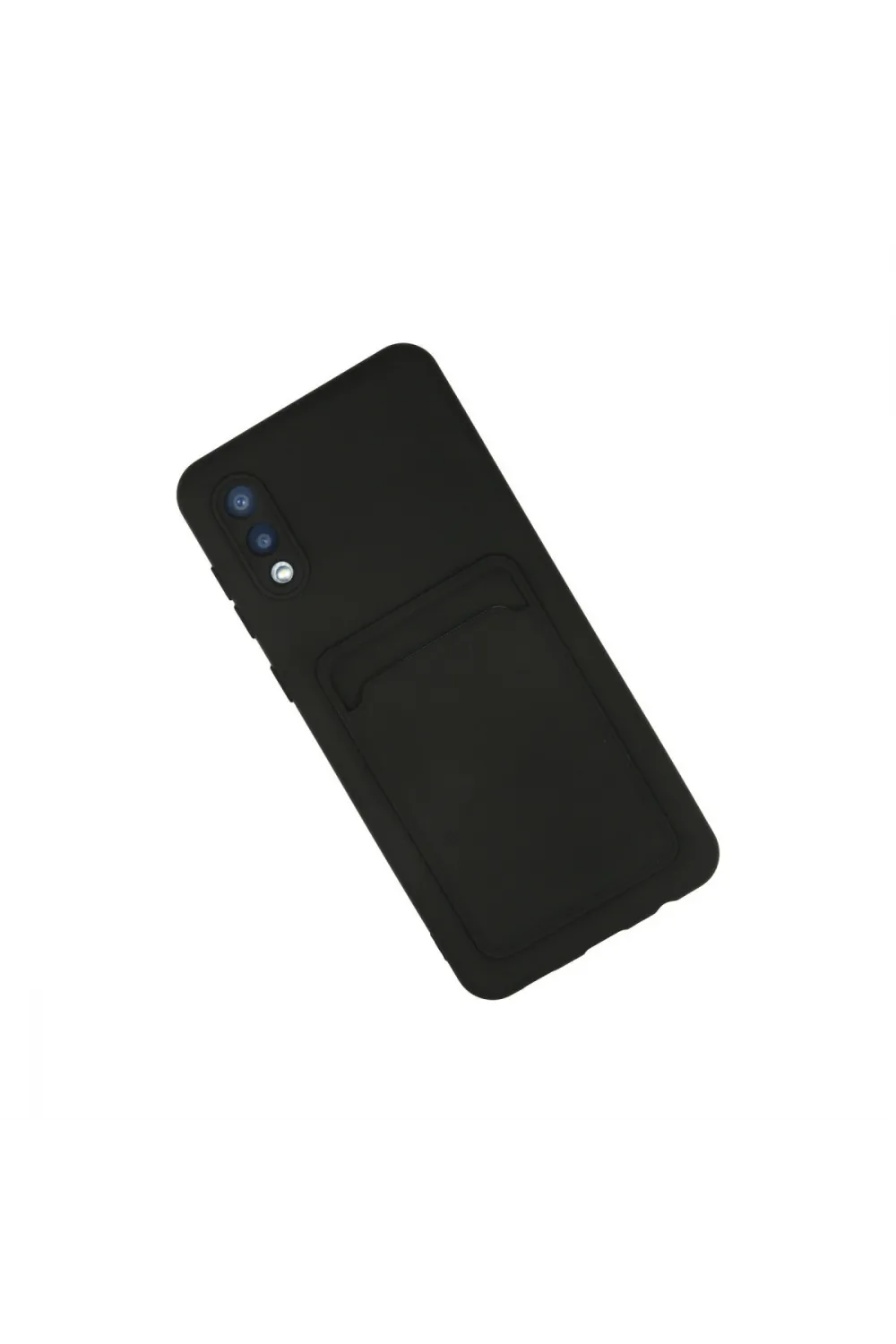 Samsung Galaxy A02 Kılıf Kelvin Kartvizitli Silikon - Siyah