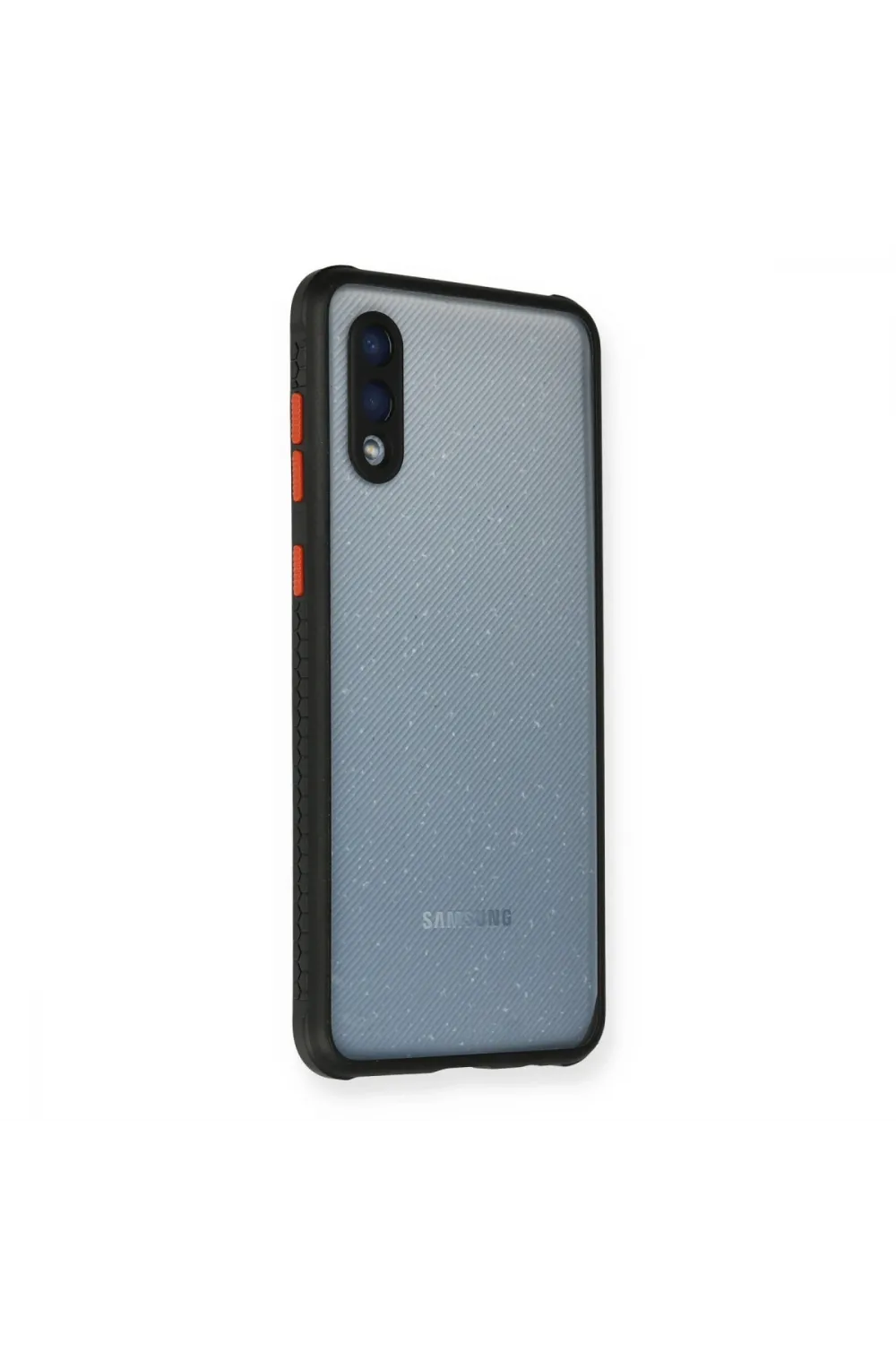 Samsung Galaxy A02 Kılıf Miami Şeffaf Silikon - Siyah