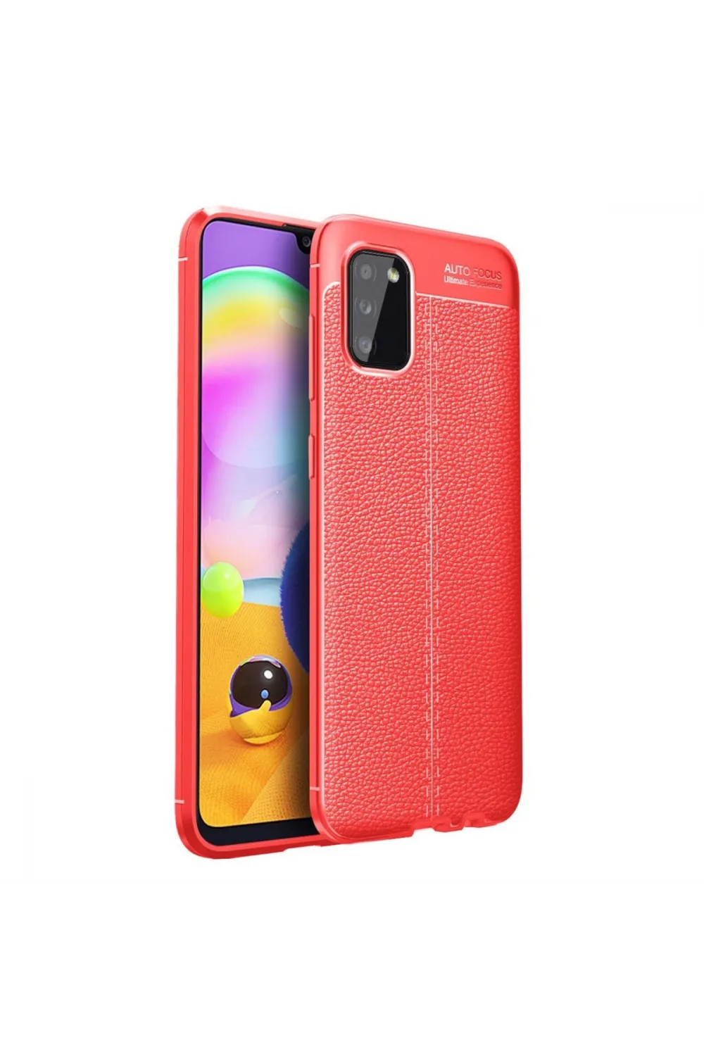 Samsung Galaxy A02s Kılıf Auto Focus Kapak - Kırmızı