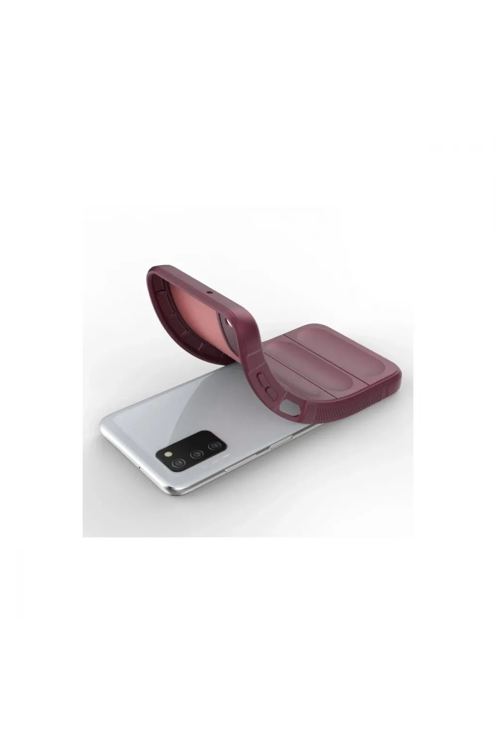 Samsung Galaxy A03s Kılıf Optimum Silikon - Bordo