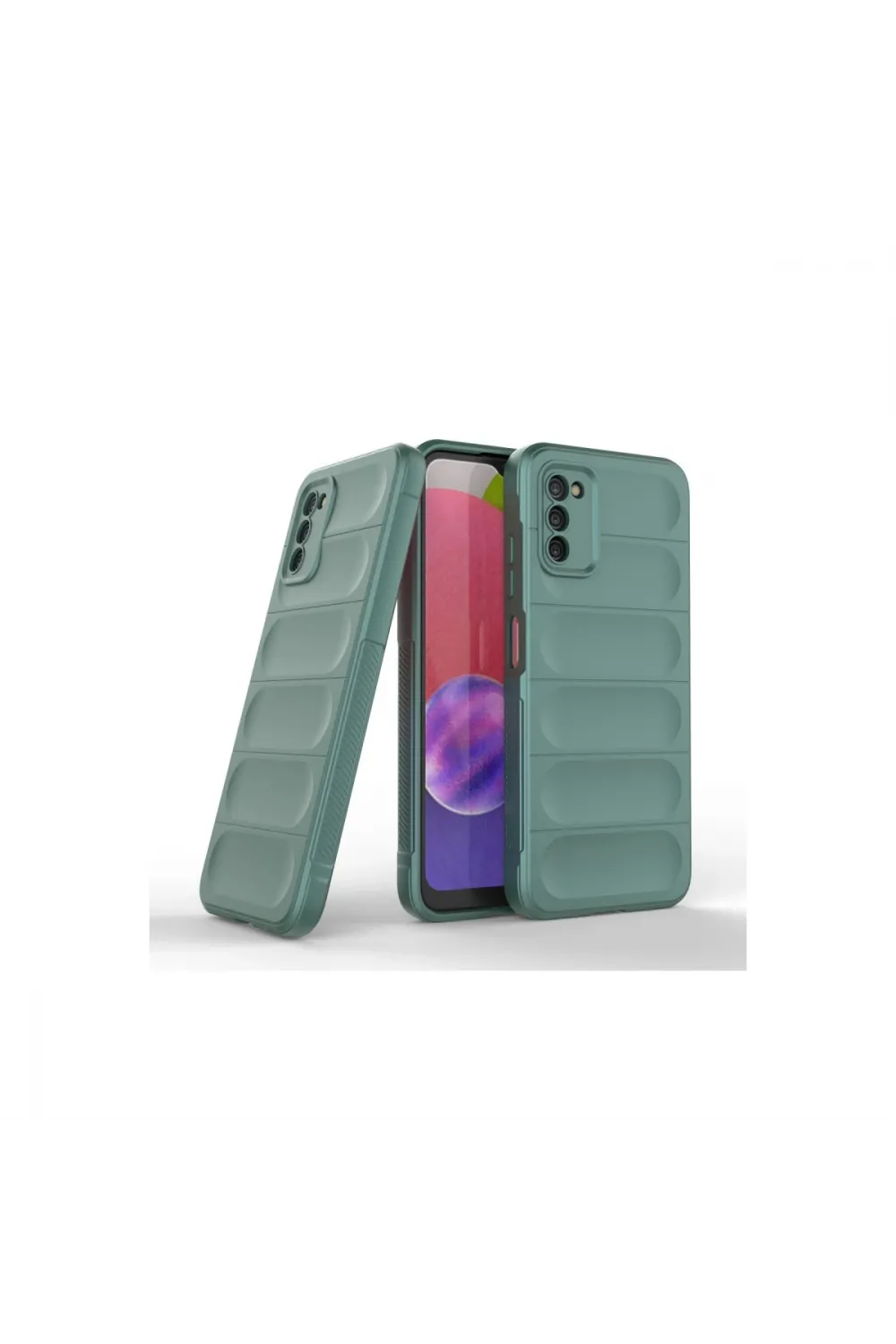Samsung Galaxy A03s Kılıf Optimum Silikon - Koyu Yeşil