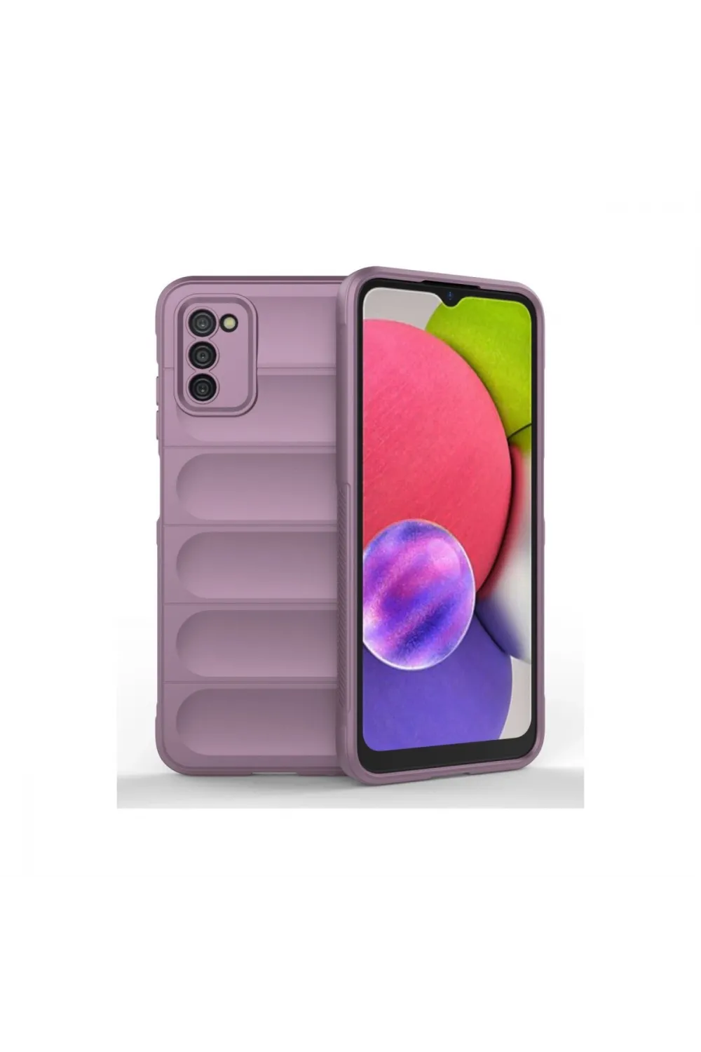 Samsung Galaxy A03s Kılıf Optimum Silikon - Mor