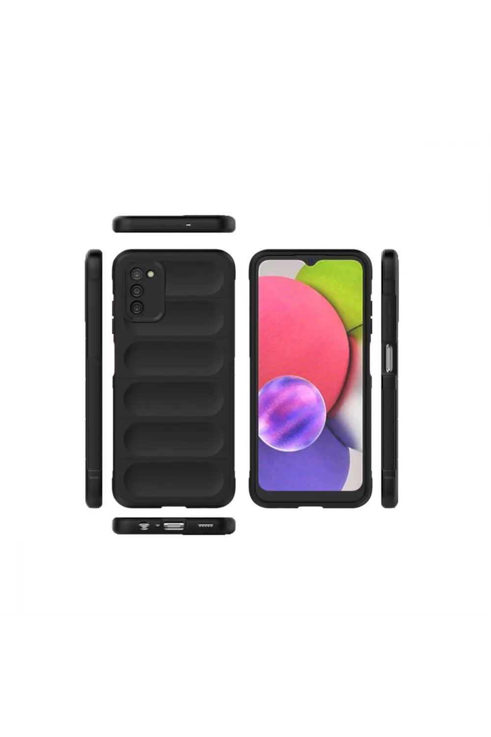 Samsung Galaxy A03s Kılıf Optimum Silikon - Siyah