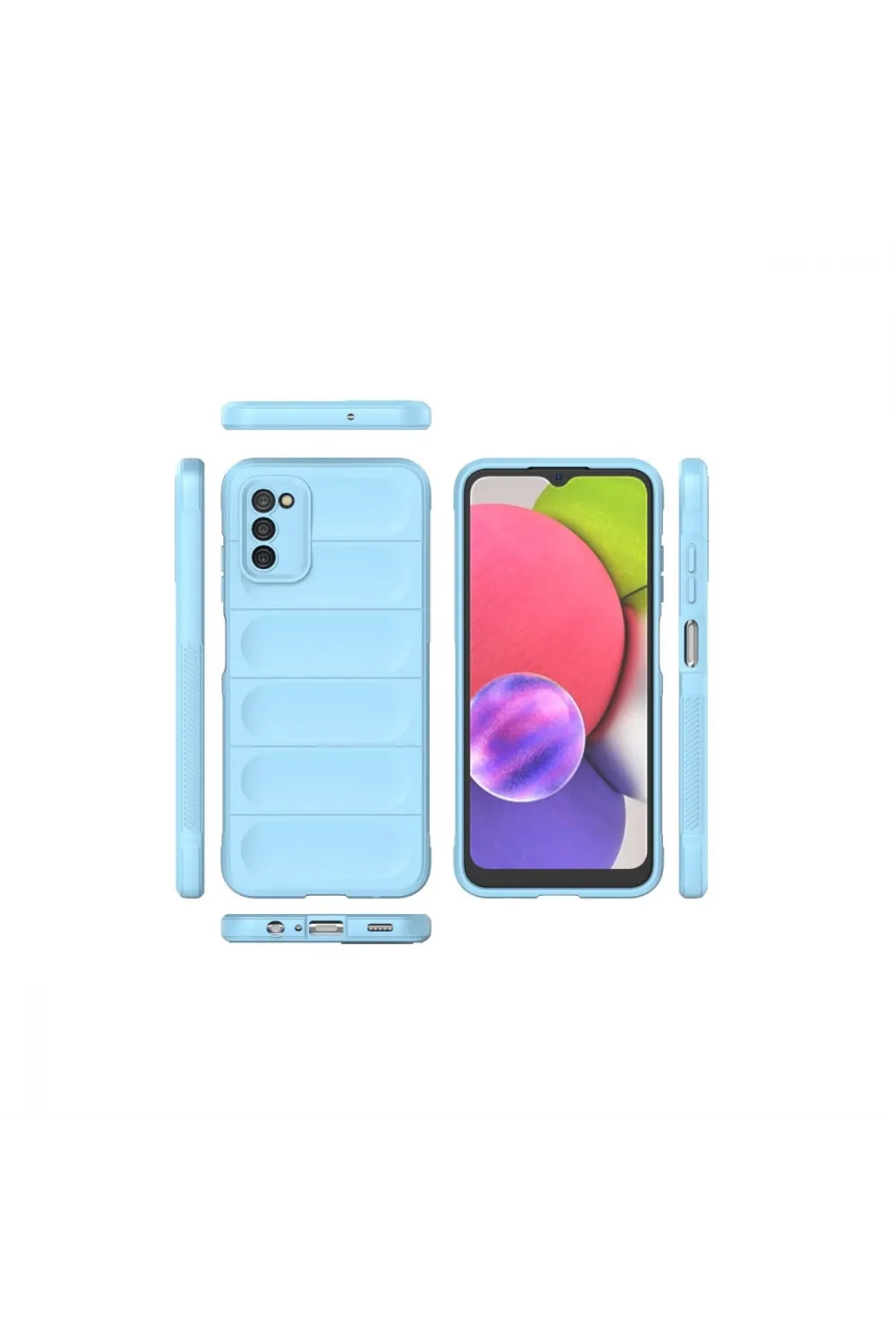 Samsung Galaxy A03s Kılıf Optimum Silikon - Sky Blue