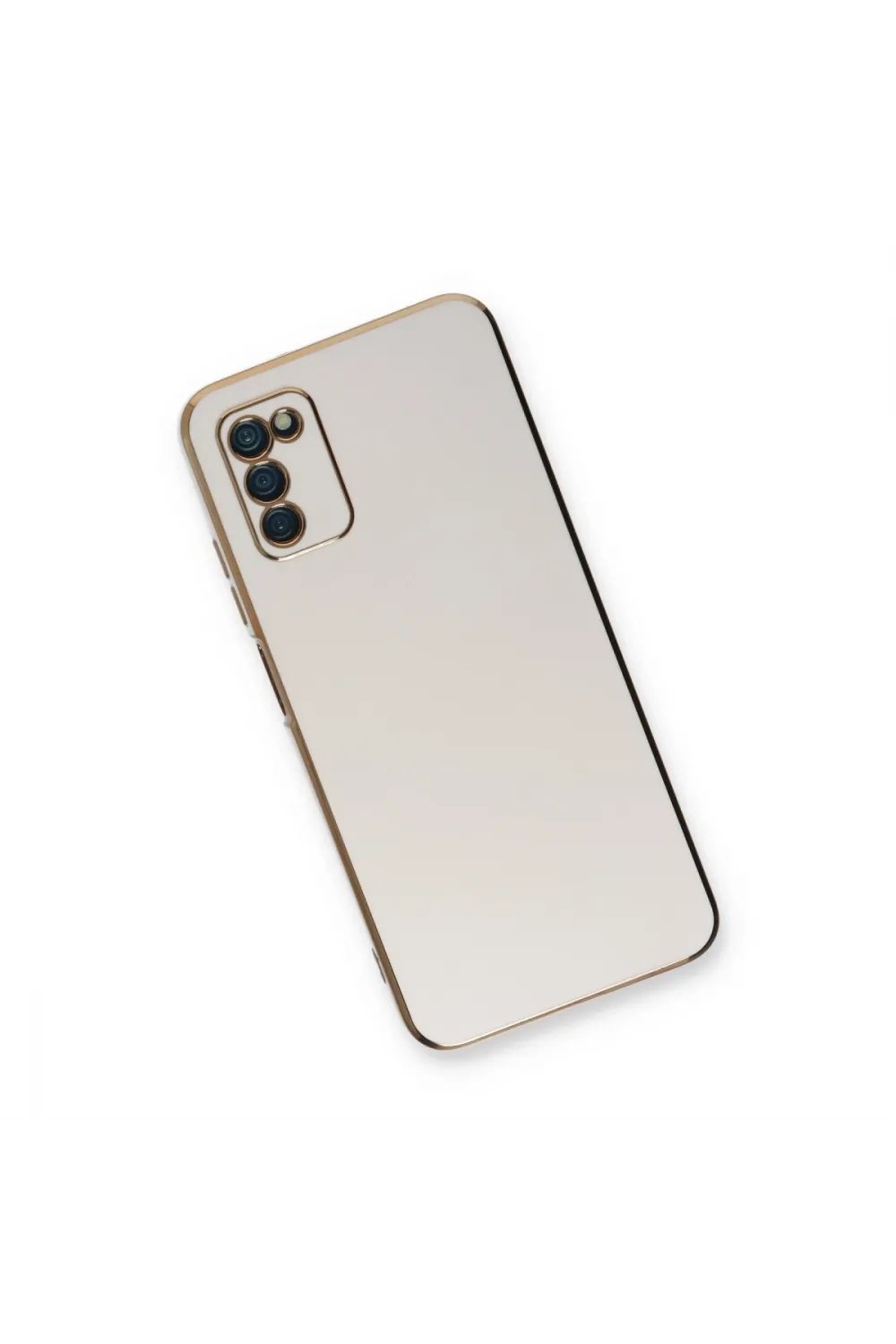 Samsung Galaxy A03s Kılıf Volet Silikon - Beyaz