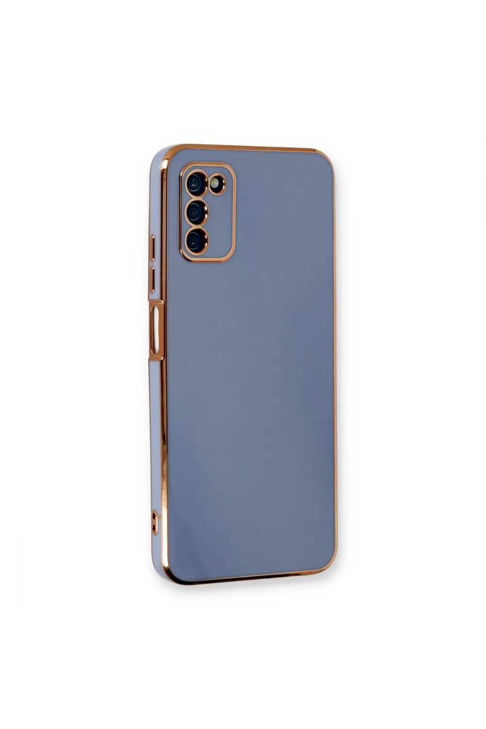 Samsung Galaxy A03s Kılıf Volet Silikon - Mavi