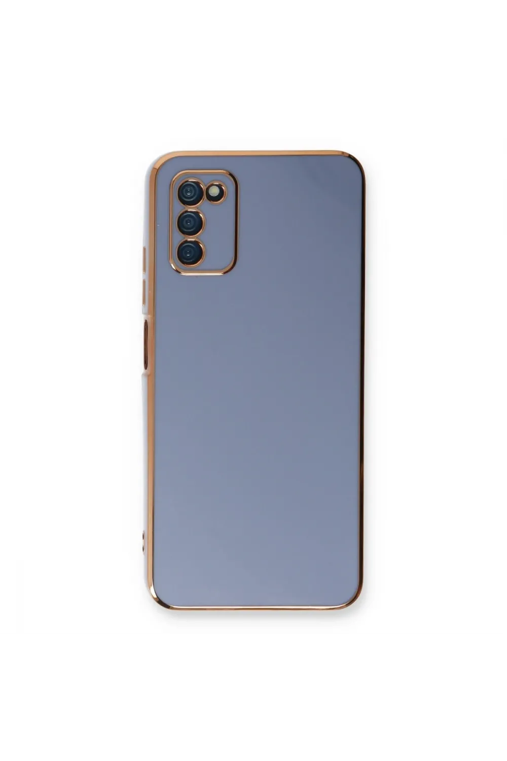 Samsung Galaxy A03s Kılıf Volet Silikon - Mavi