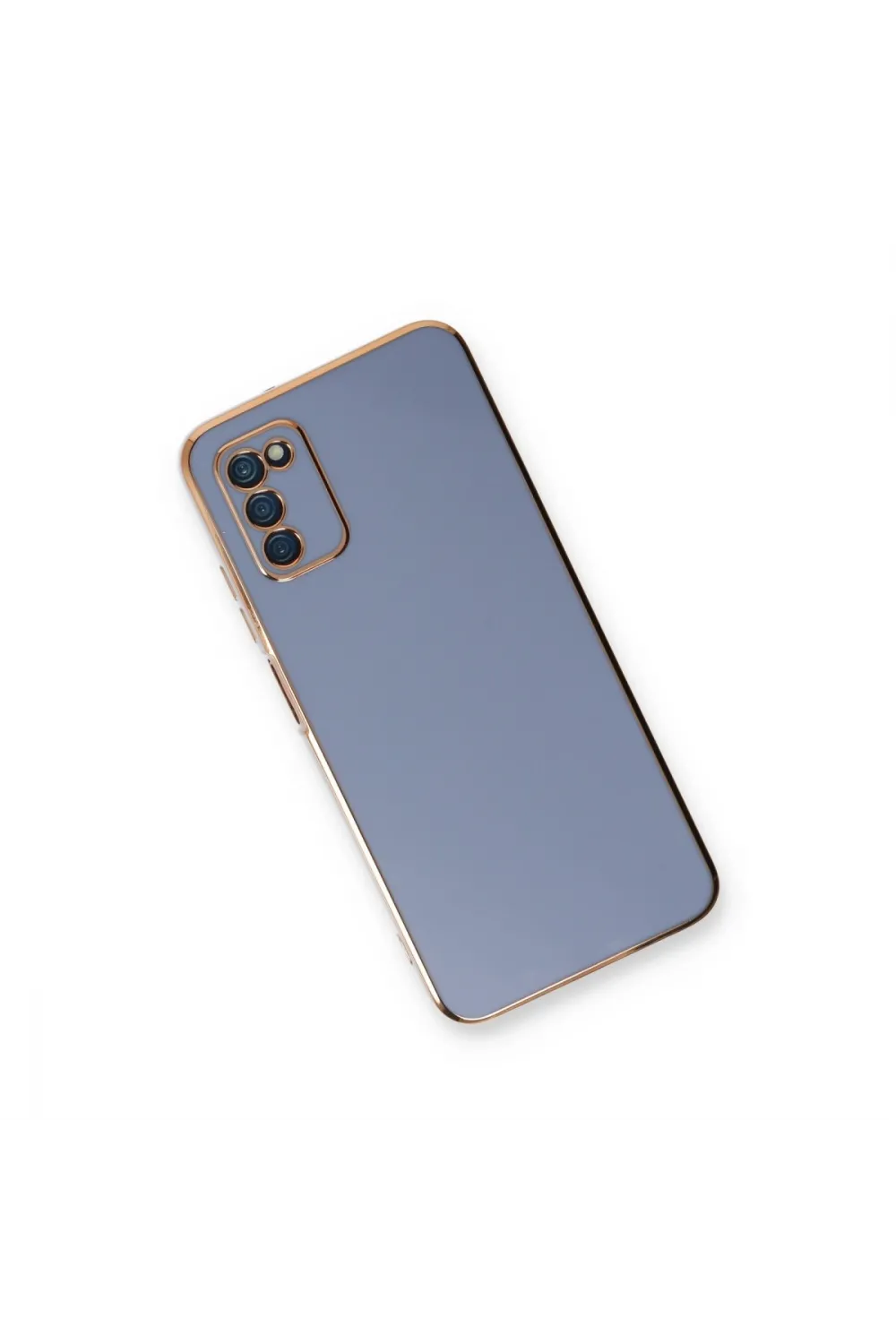 Samsung Galaxy A03s Kılıf Volet Silikon - Mavi
