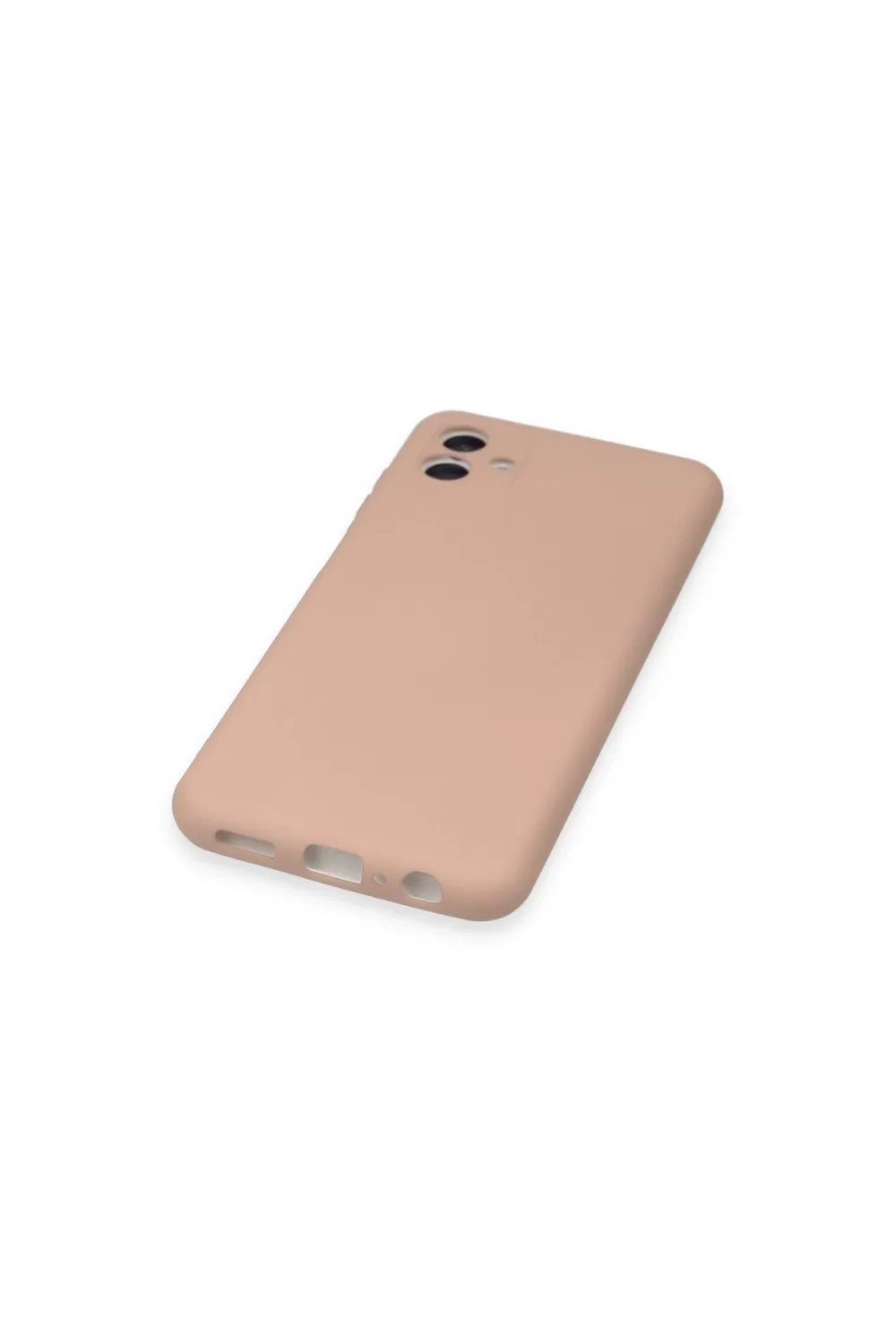 Samsung Galaxy A04 Kılıf Nano İçi Kadife Silikon - Pudra