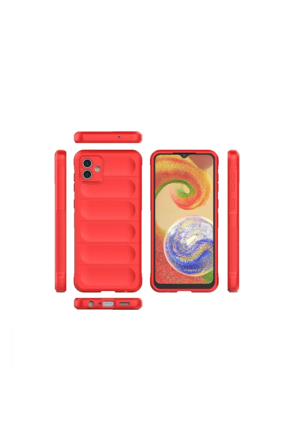 Samsung Galaxy A04 Kılıf Optimum Silikon - Kırmızı