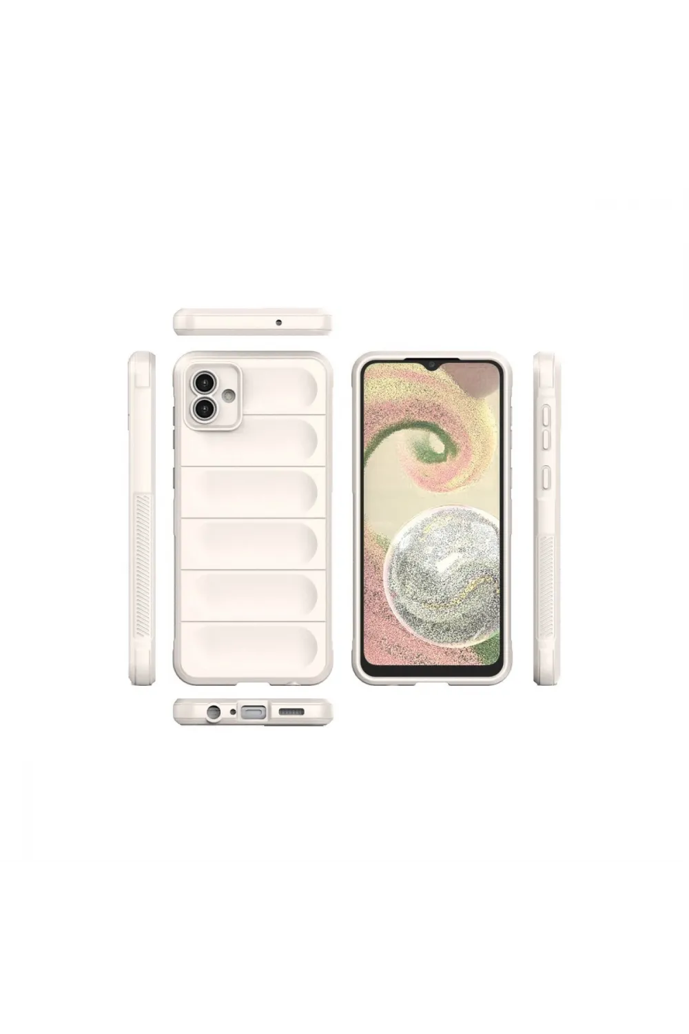 Samsung Galaxy A04 Kılıf Optimum Silikon - Krem