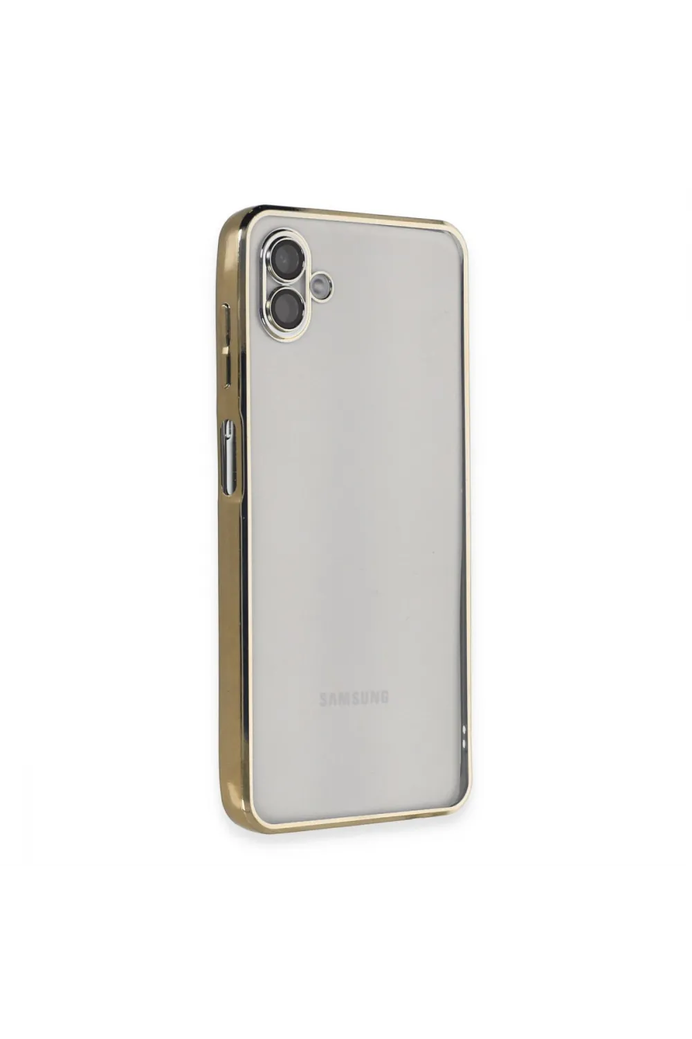 Samsung Galaxy A04 Kılıf Razer Lensli Silikon - Gold