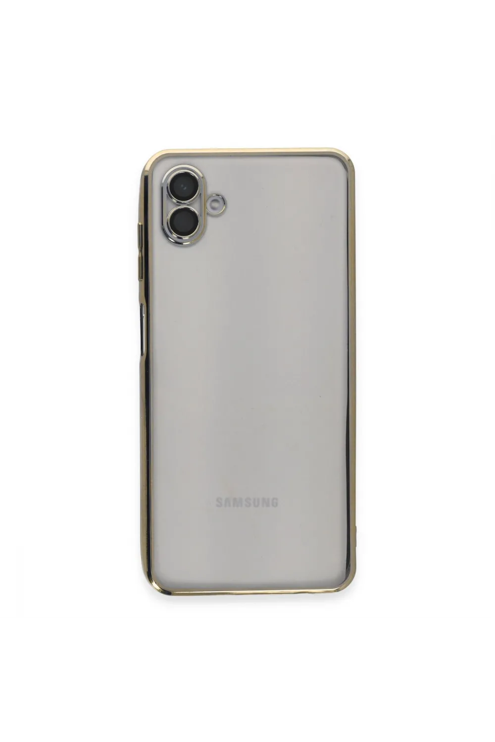 Samsung Galaxy A04 Kılıf Razer Lensli Silikon - Gold