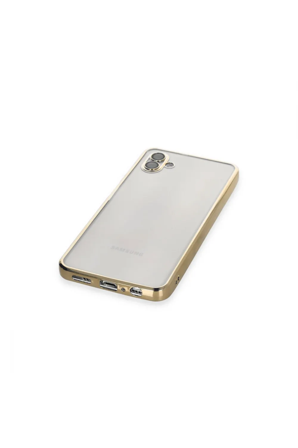 Samsung Galaxy A04 Kılıf Razer Lensli Silikon - Gold