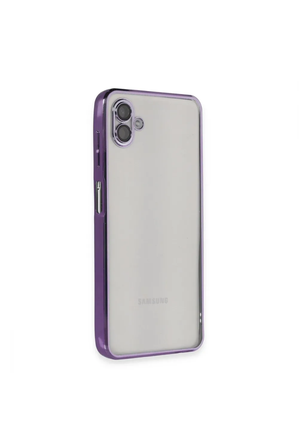 Samsung Galaxy A04 Kılıf Razer Lensli Silikon - Mor
