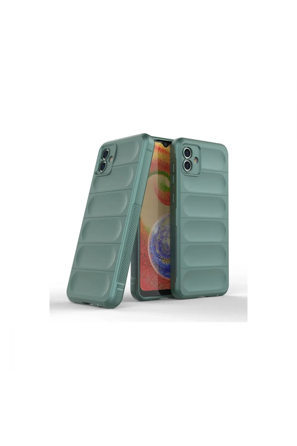 Samsung Galaxy A04e Kılıf Optimum Silikon - Koyu Yeşil