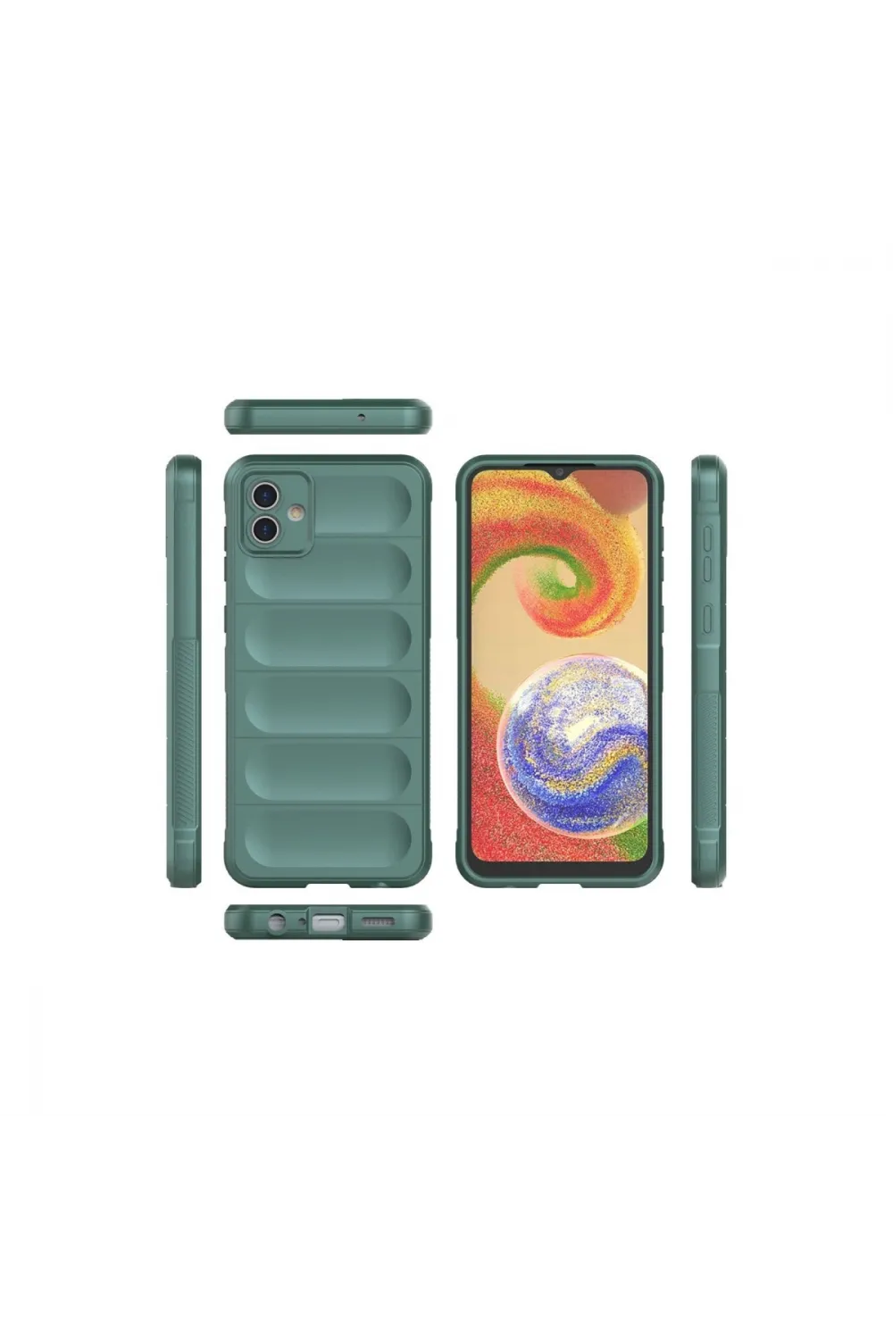 Samsung Galaxy A04e Kılıf Optimum Silikon - Koyu Yeşil