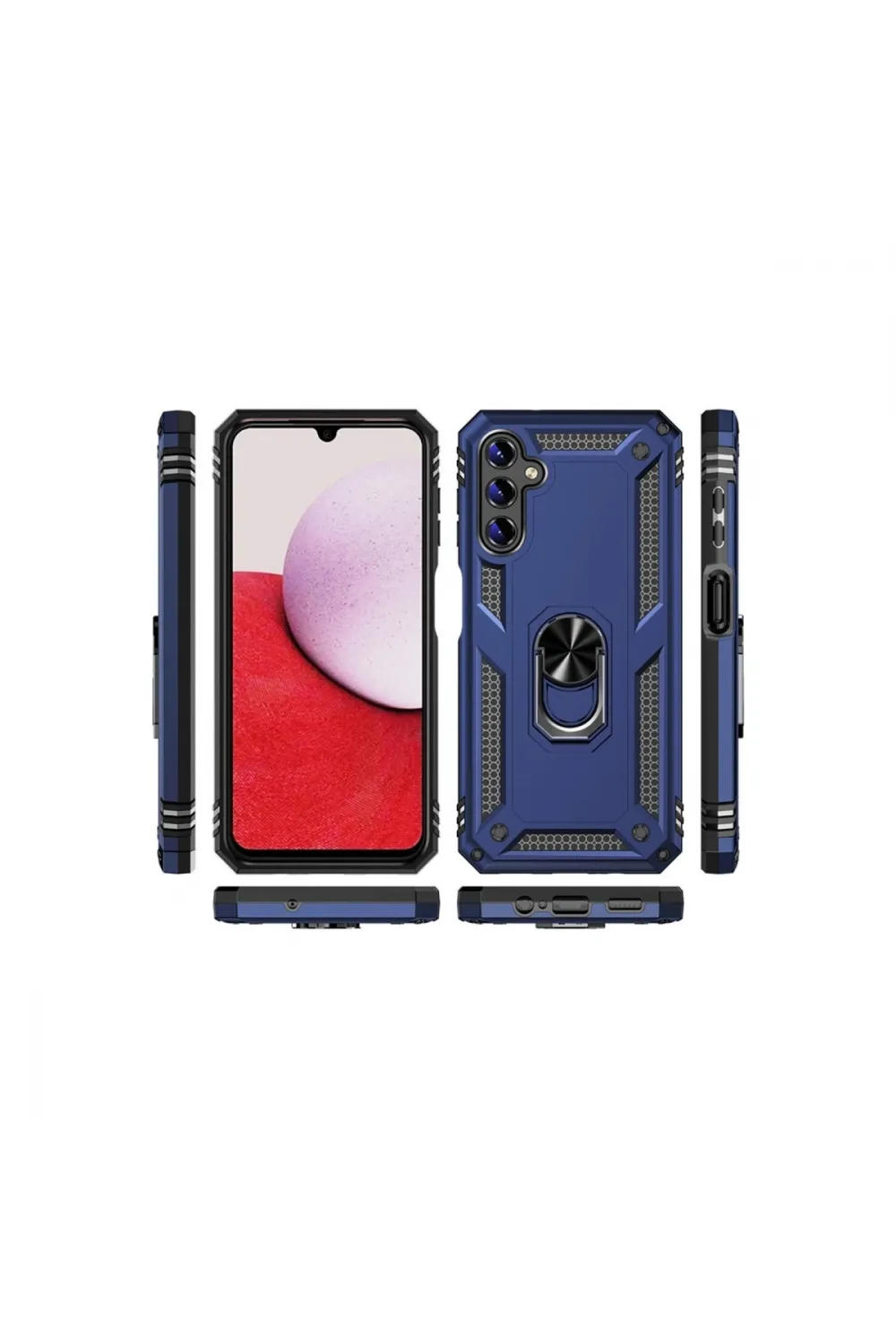 Samsung Galaxy A04s Kılıf Sofya Yüzüklü Silikon Kapak - Rose