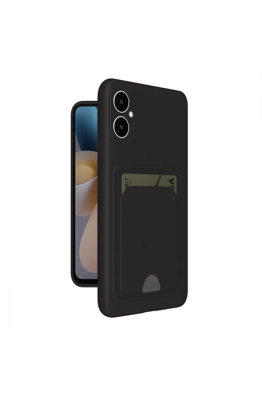 Samsung Galaxy A05 Kelvin Kartvizitli Silikon - Siyah