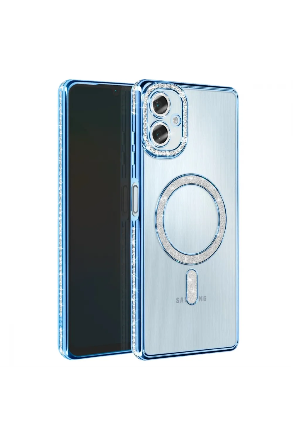 Samsung Galaxy A06 Joke Simli Magneticsafe Kılıf - Mavi