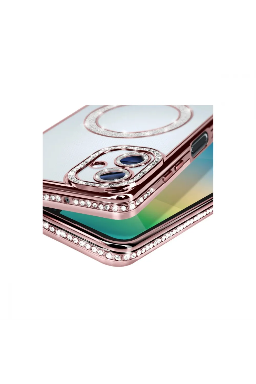 Samsung Galaxy A06 Joke Simli Magneticsafe Kılıf - Pembe