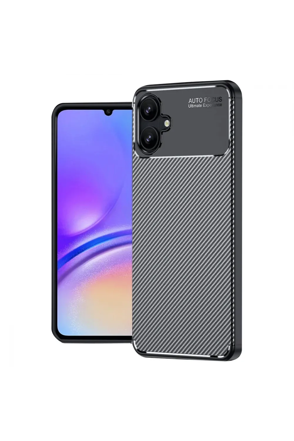 Samsung Galaxy A06 Kılıf Auto Focus Karbon Kapak - Siyah