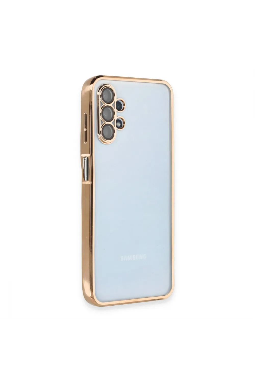 Samsung Galaxy A13 4g Kılıf Razer Lensli Silikon - Gold