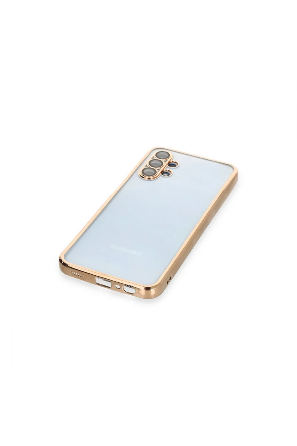 Samsung Galaxy A13 4g Kılıf Razer Lensli Silikon - Gold