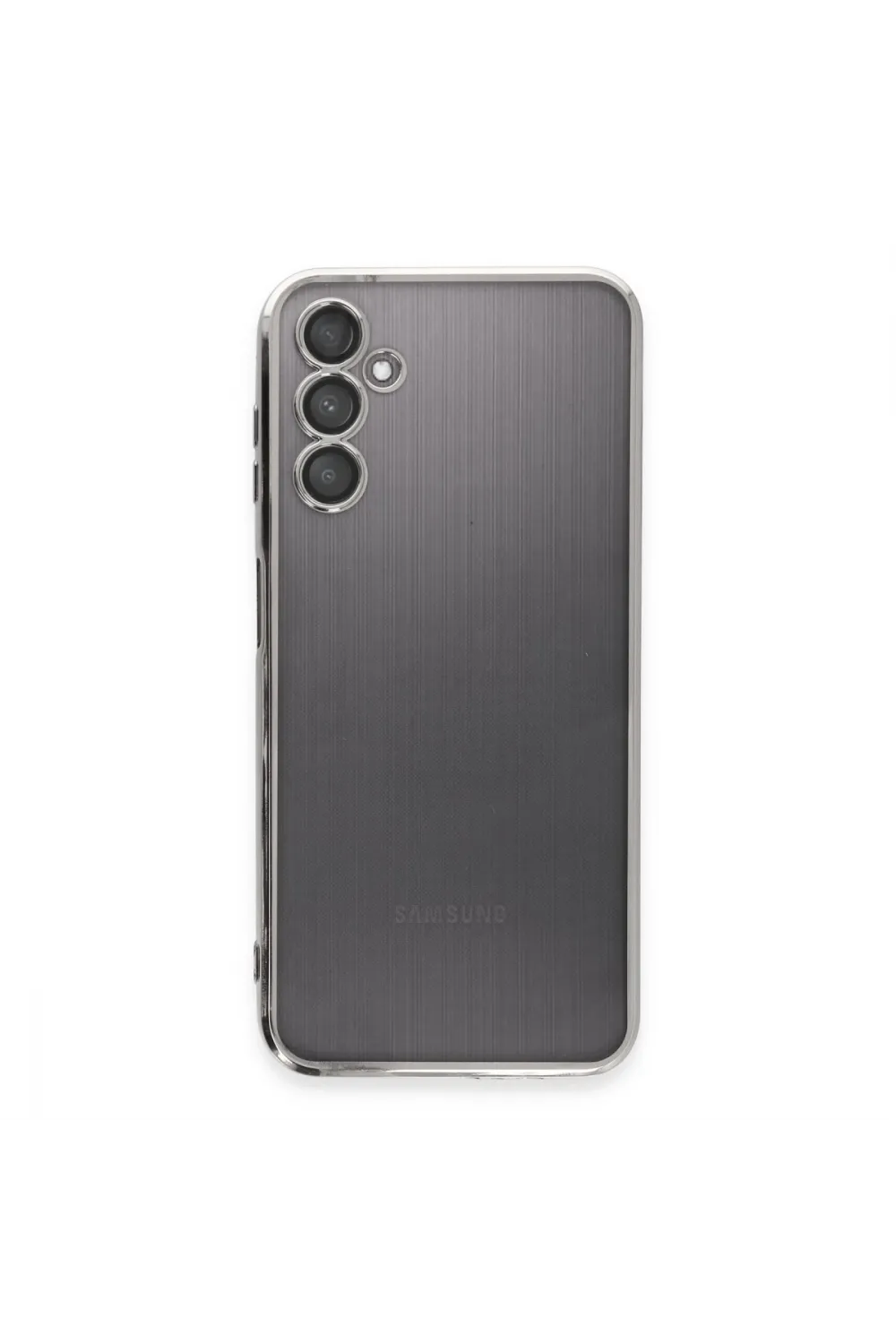 Samsung Galaxy A14 4g Kılıf Razer Lensli Silikon - Gümüş