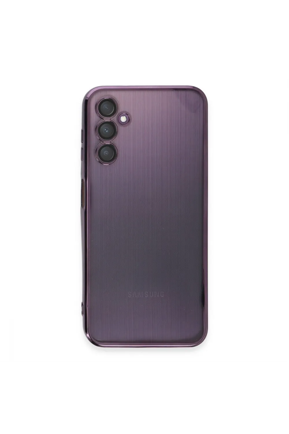 Samsung Galaxy A14 4g Kılıf Razer Lensli Silikon - Mor