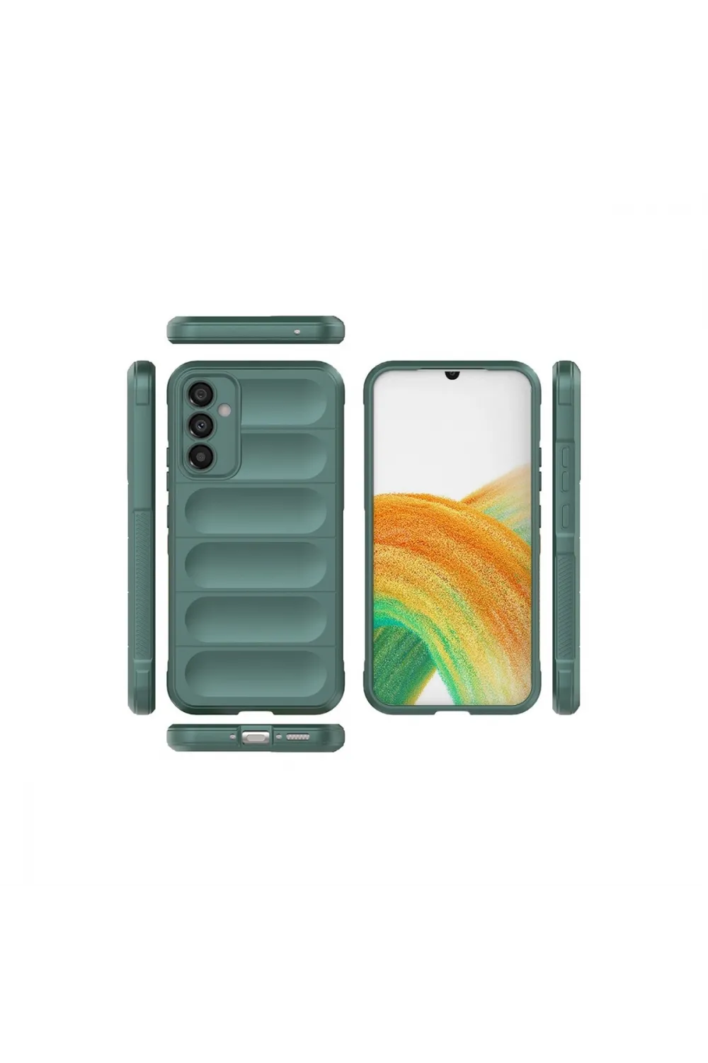 Samsung Galaxy A15 4g Kılıf Optimum Silikon - Koyu Yeşil