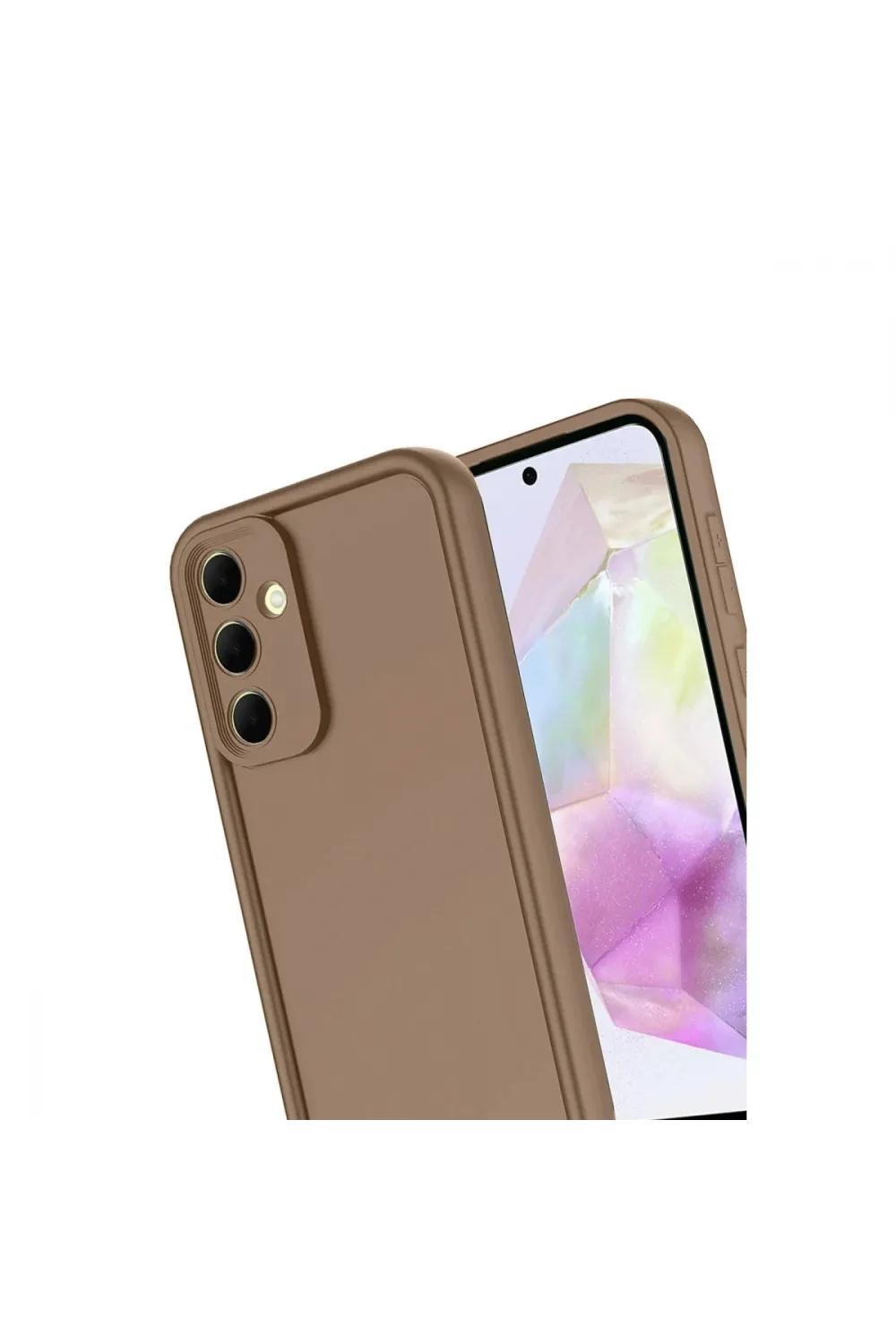 Samsung Galaxy A17 5g Viera Silikon - Kahverengi
