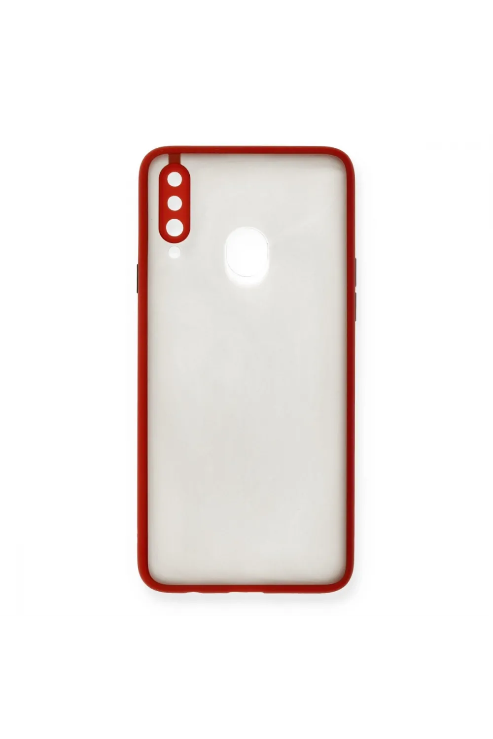 Samsung Galaxy A20s Kılıf Montreal Silikon Kapak - Kırmızı