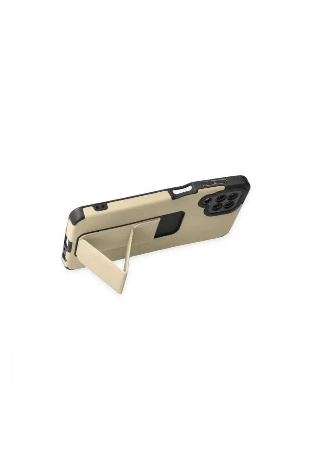 Samsung Galaxy A22 Kılıf Mega Standlı Silikon - Gold