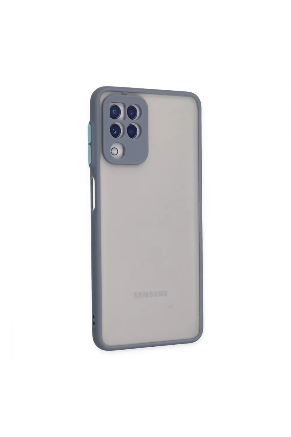 Samsung Galaxy A22 Kılıf Montreal Silikon Kapak - Gri