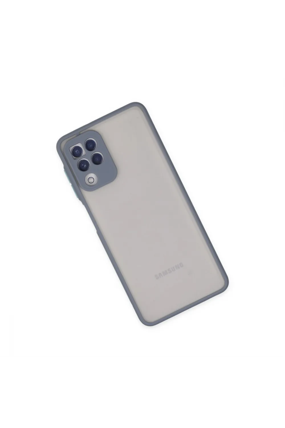 Samsung Galaxy A22 Kılıf Montreal Silikon Kapak - Gri