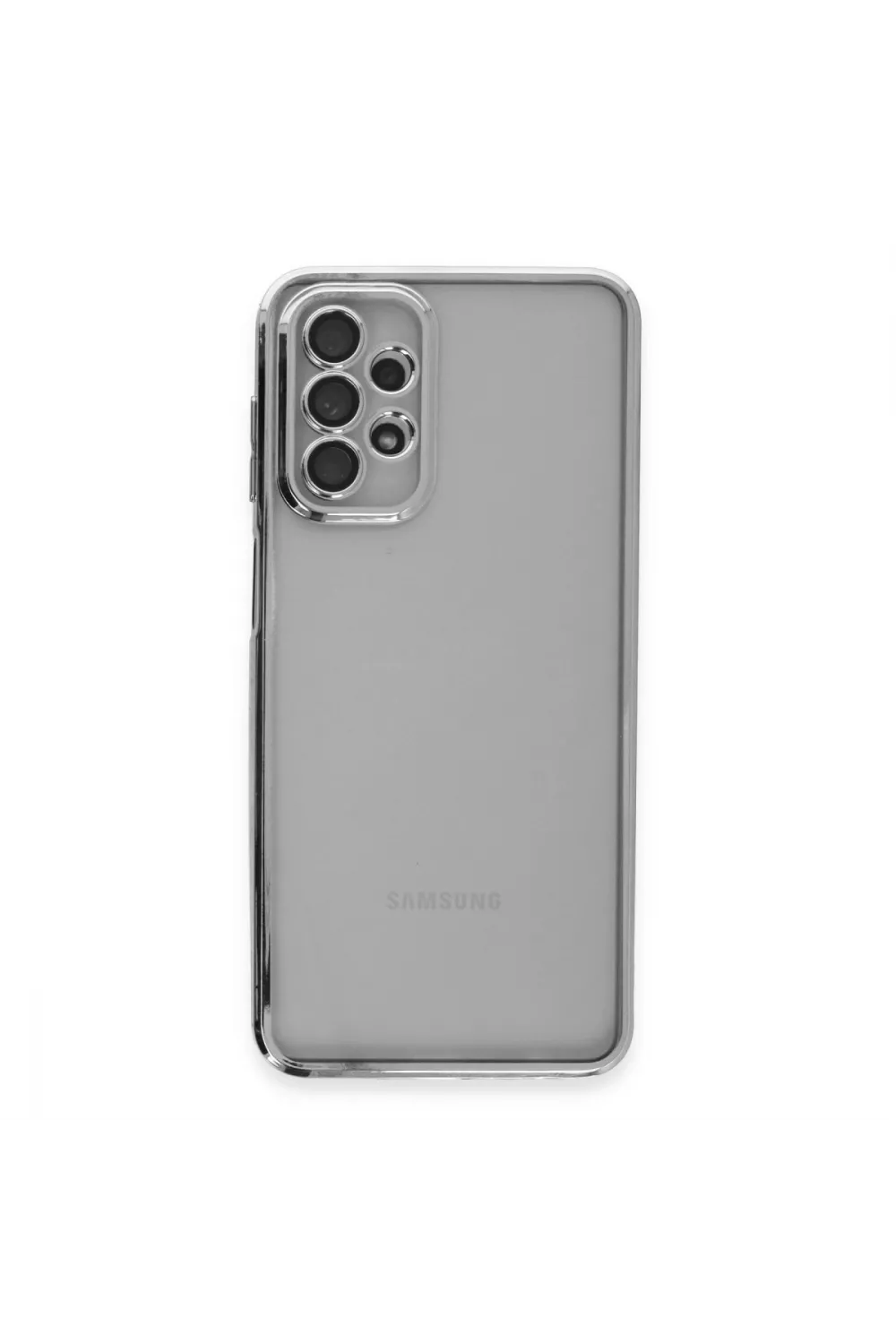 Samsung Galaxy A23 4g Kılıf Razer Lensli Silikon - Gümüş