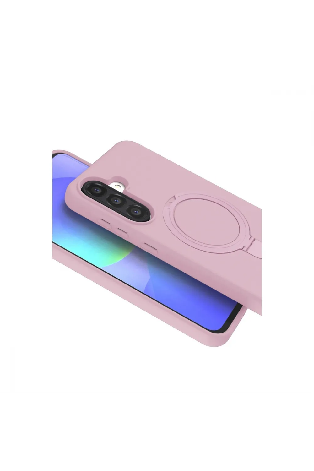 Samsung Galaxy A26 Regal Magsafe Standlı Kapak - Açık Pembe