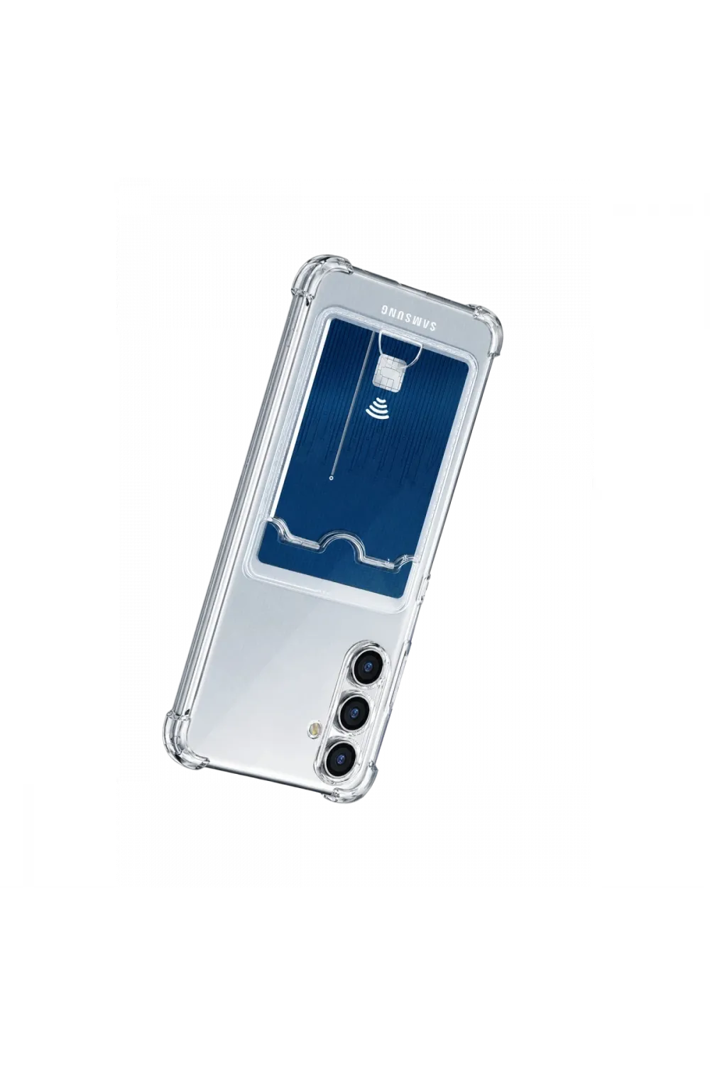 Samsung Galaxy A27 Kılıf Kart Şeffaf Silikon - Şeffaf