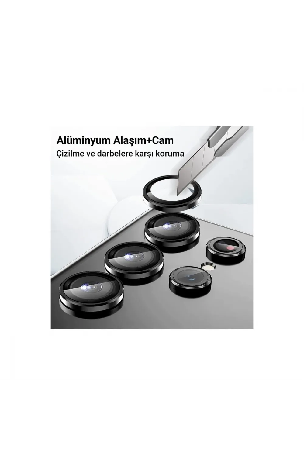 Samsung Galaxy A34 5g Valdez Metal Kamera Lens - Siyah