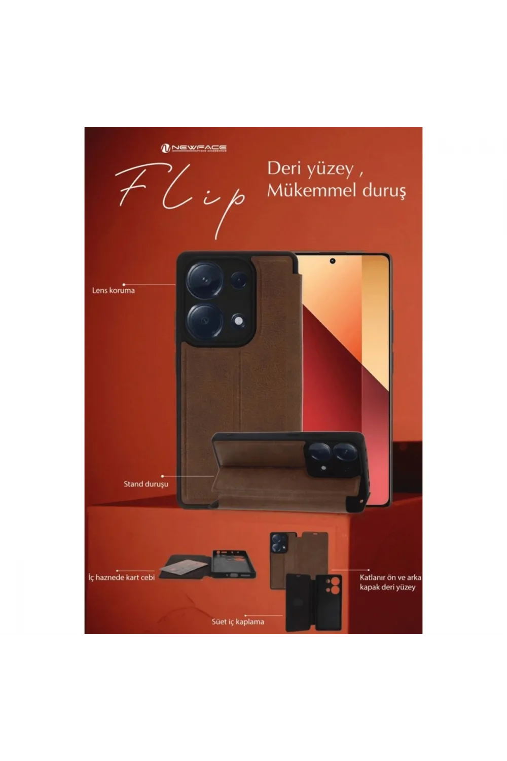 Samsung Galaxy A35 5g Kılıf Flip Cover - Taba