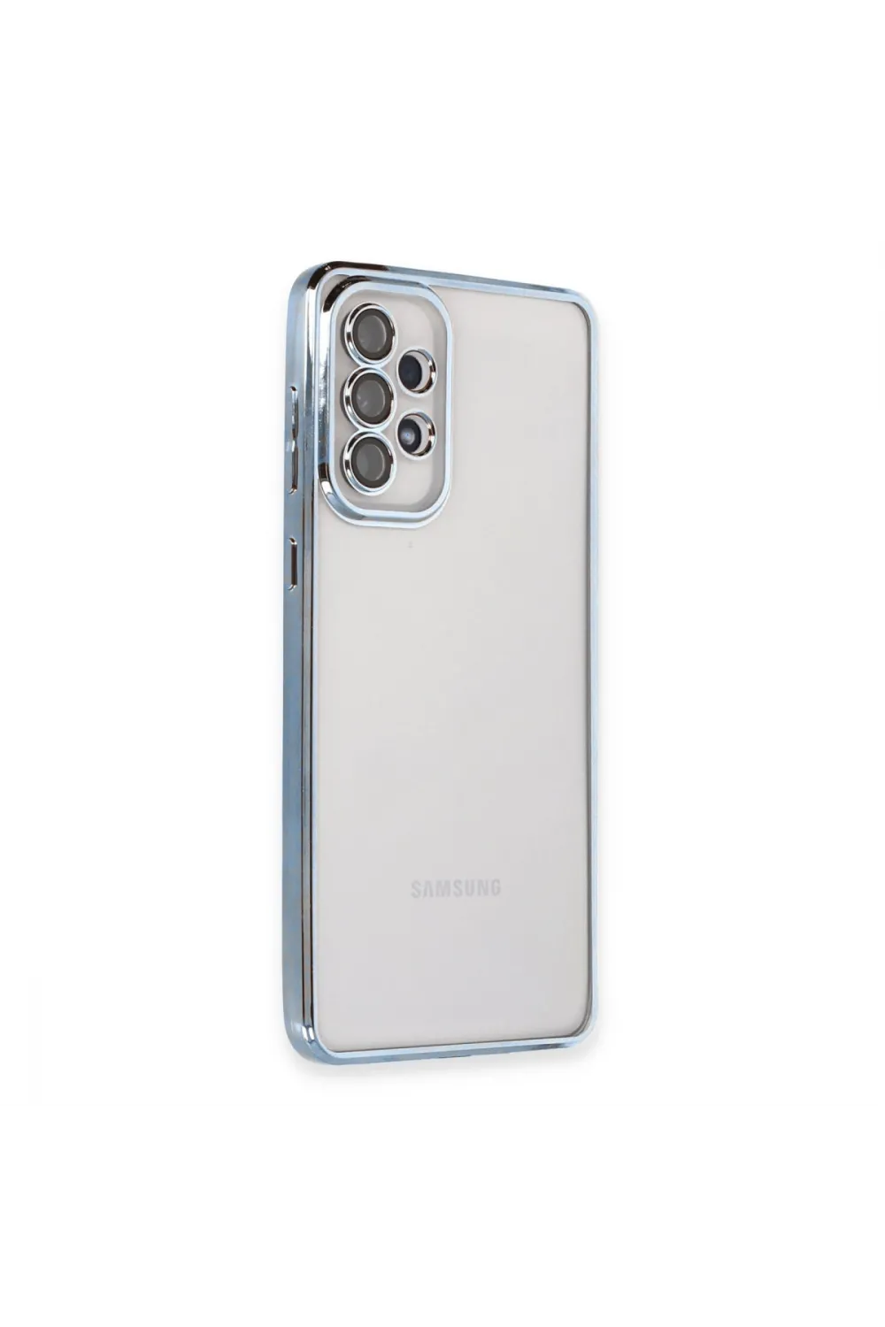 Samsung Galaxy A53 5g Kılıf Razer Lensli Silikon - Açık Mavi
