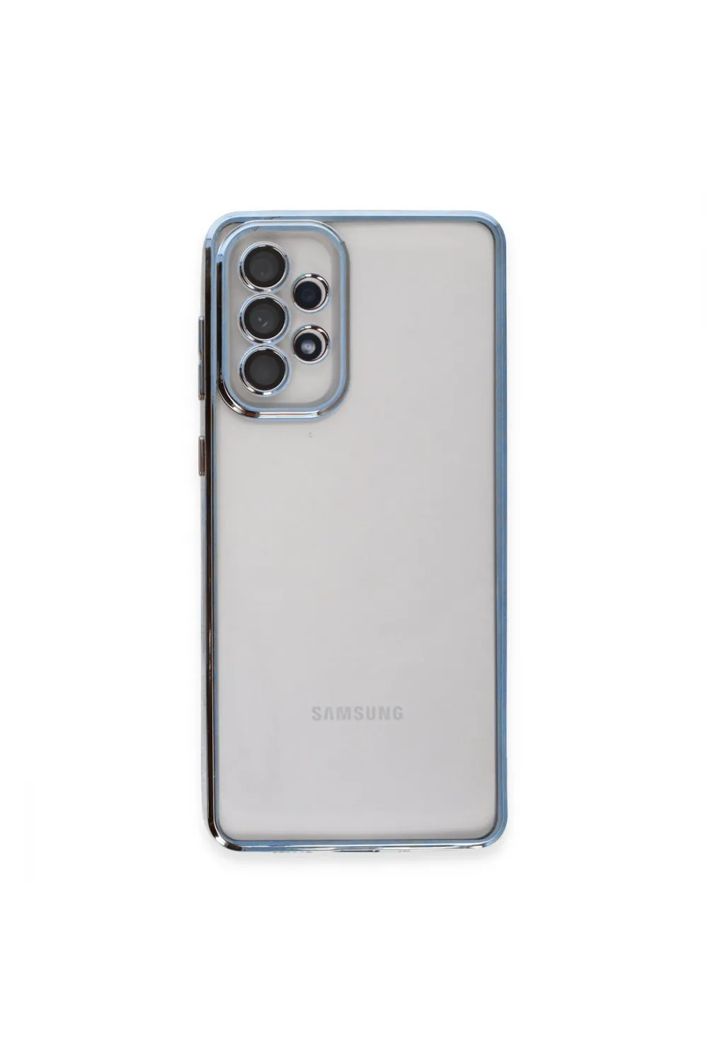Samsung Galaxy A53 5g Kılıf Razer Lensli Silikon - Açık Mavi