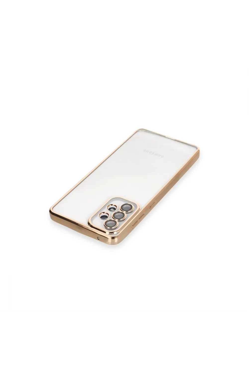 Samsung Galaxy A53 5g Kılıf Razer Lensli Silikon - Gold