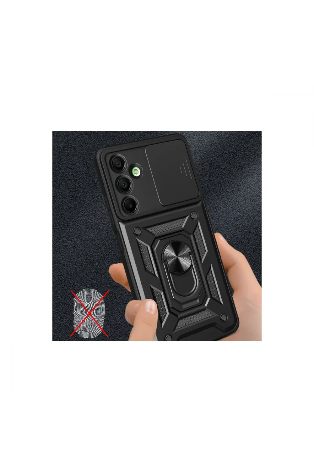 Samsung Galaxy A56 Kılıf Pars Lens Yüzüklü Silikon - Lacivert