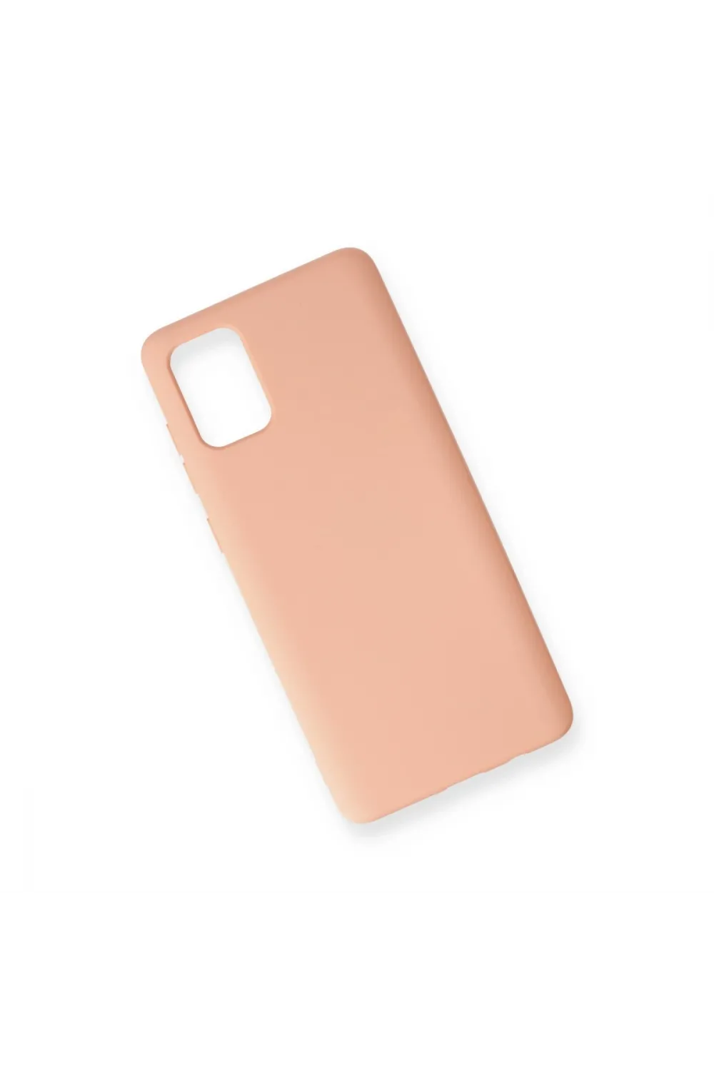 Samsung Galaxy A71 Kılıf Nano İçi Kadife Silikon - Pudra