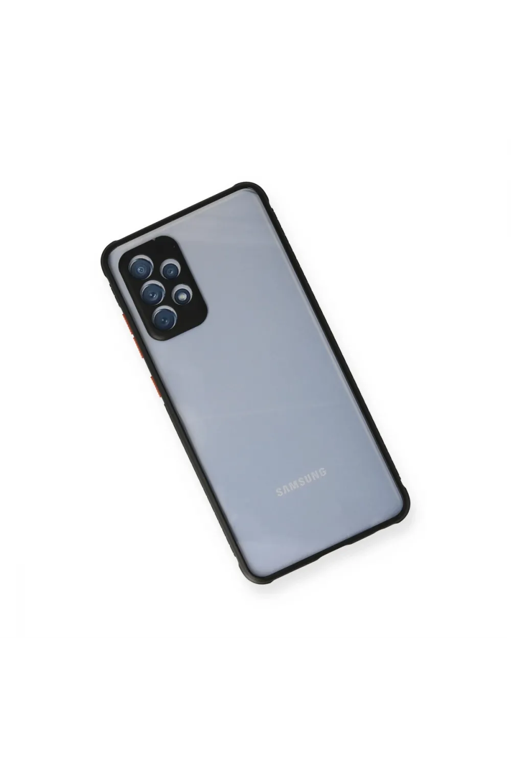 Samsung Galaxy A72 Kılıf Miami Şeffaf Silikon - Siyah