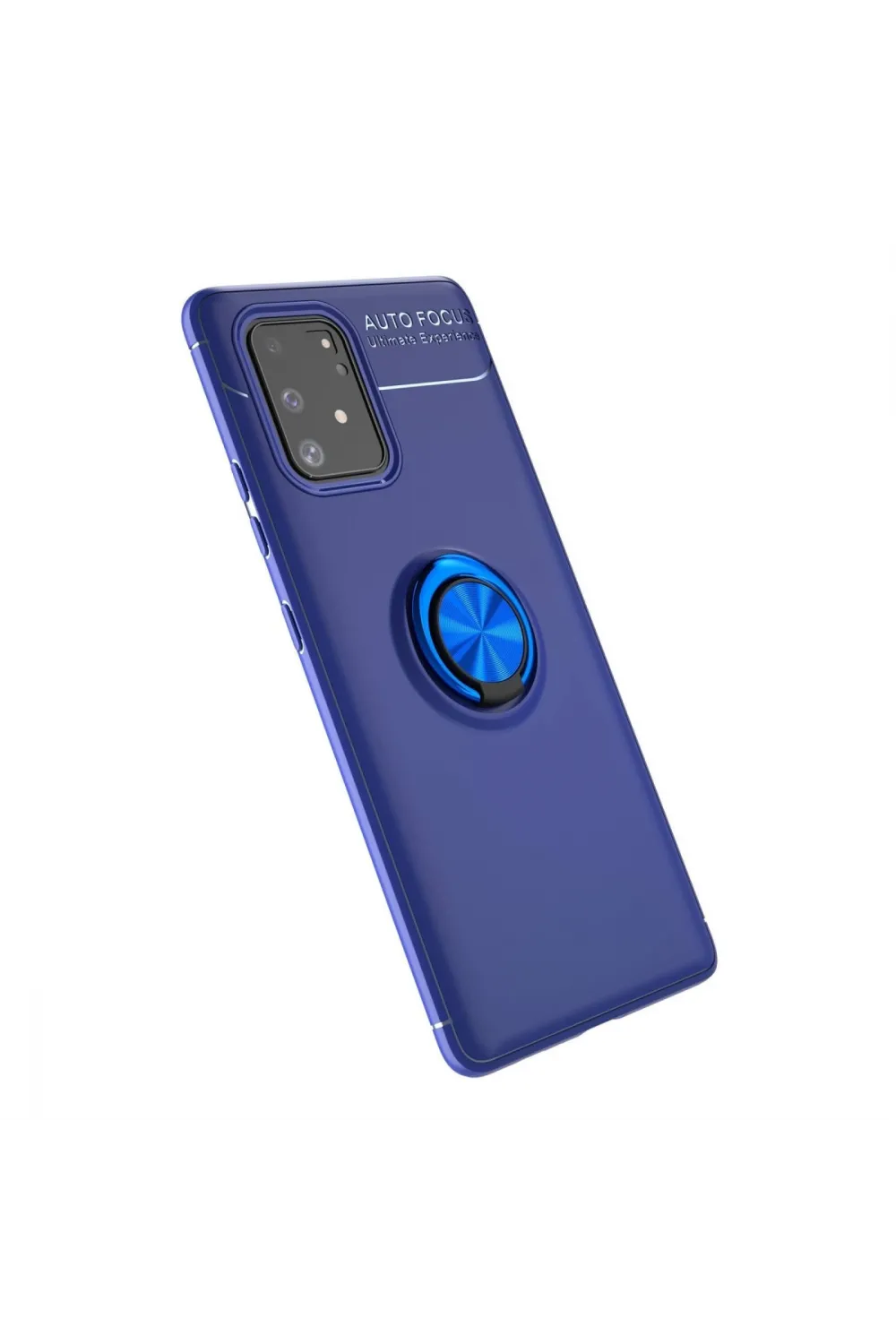 Samsung Galaxy A91 / S10 Lite Kılıf Range Yüzüklü Silikon - Mavi