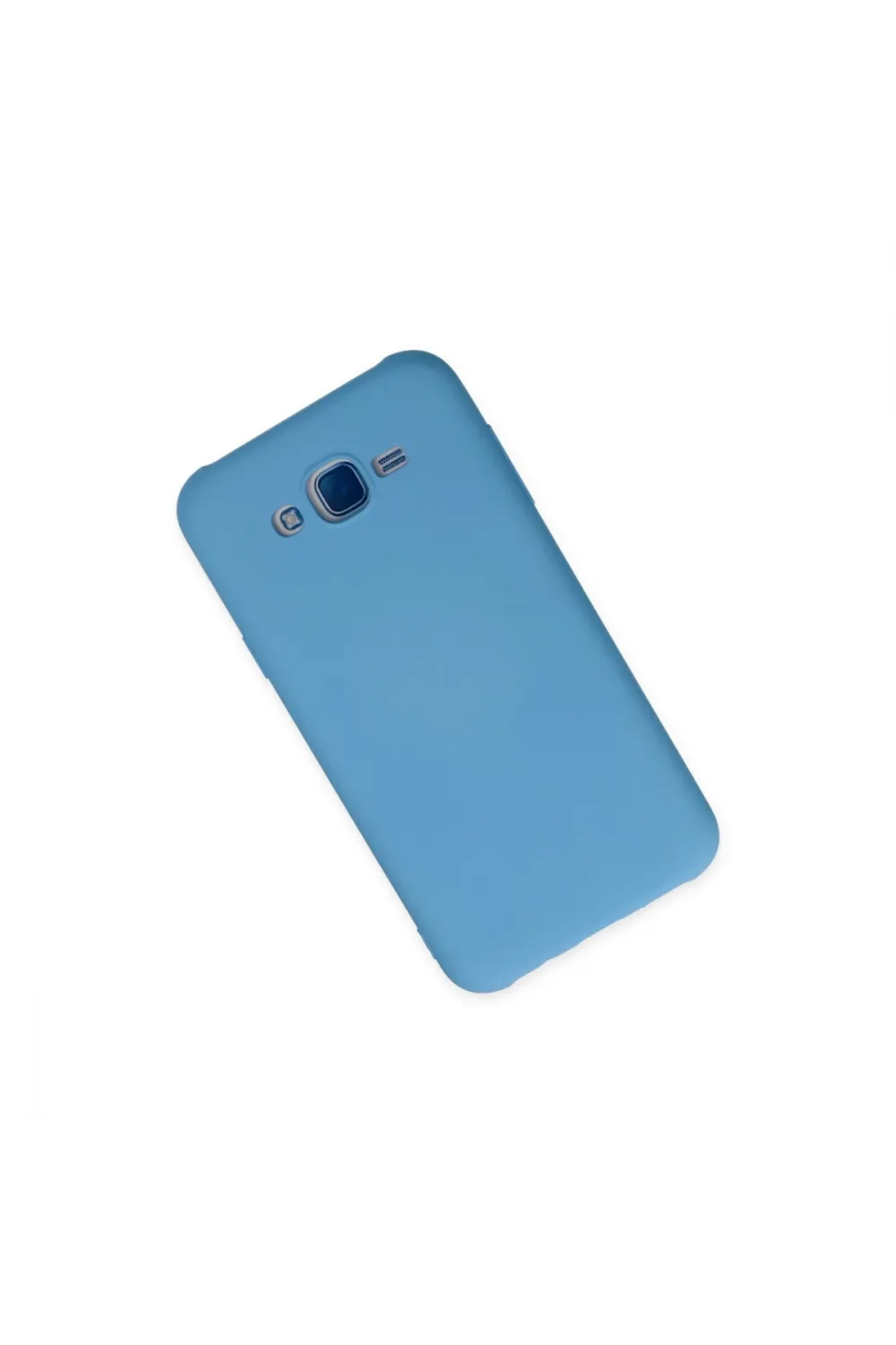 Samsung Galaxy J7 Kılıf Nano İçi Kadife Silikon - Mavi